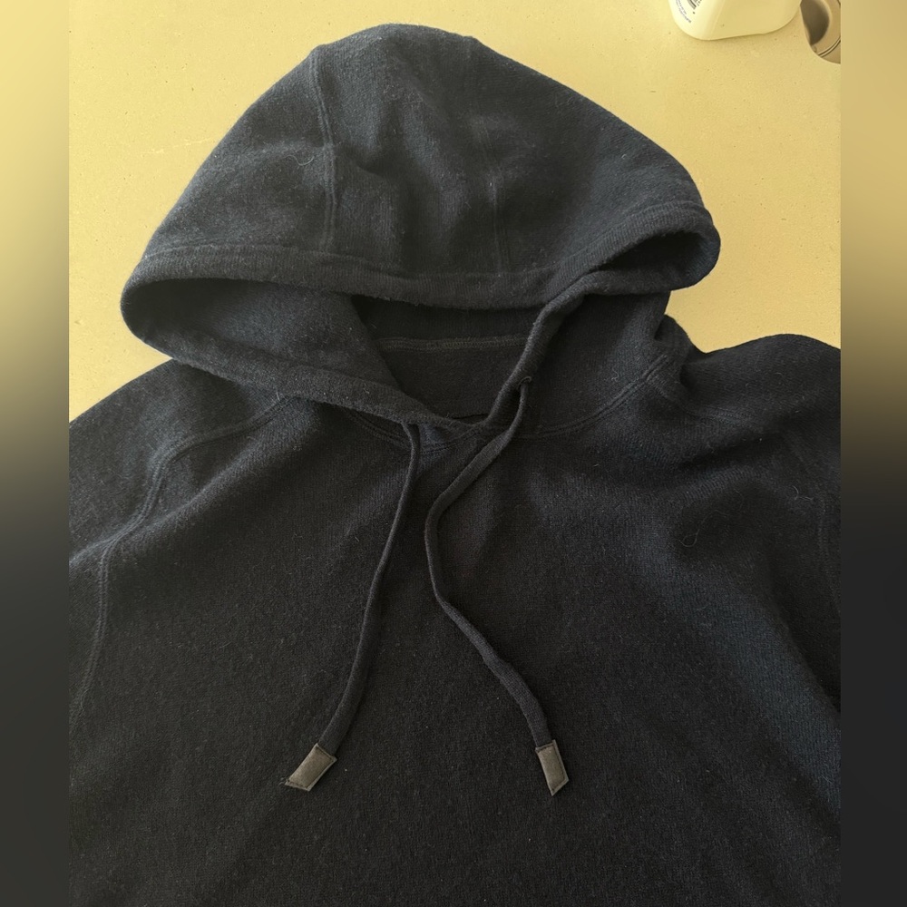 Zegna Dark Navy Cashmere Hoodie